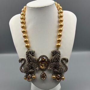 Heidi Daus Lion Royalty Statement Necklace JP441